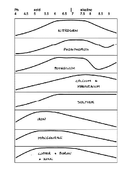 Fig 2. Nutrient availability verses pH.