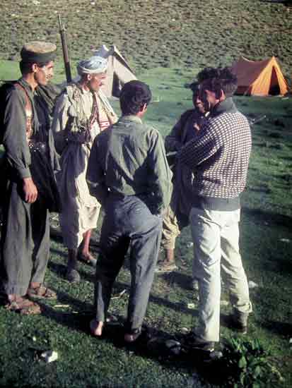 The tent camp (3300m),
with our Pashtun guides